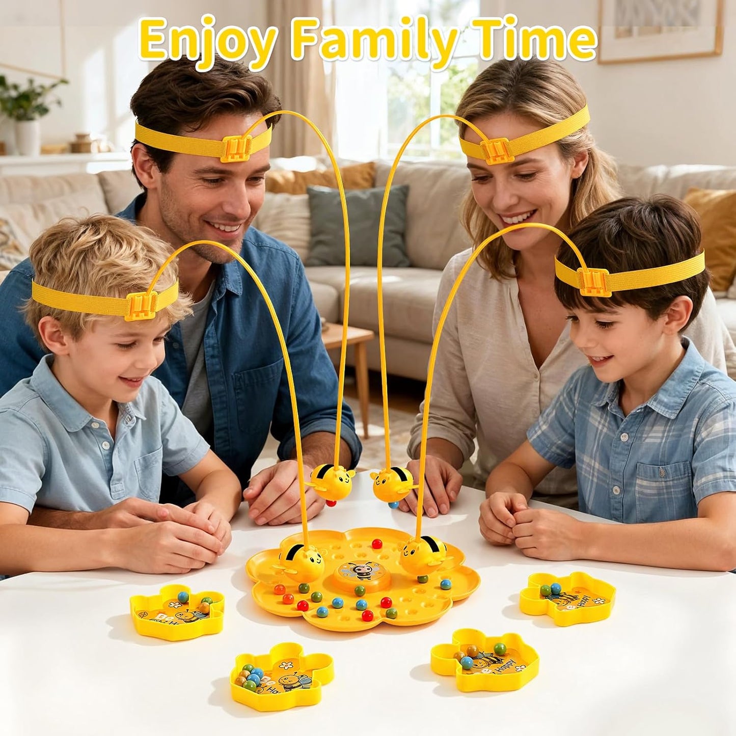 Bee Gathering Pearls Game for Kids – Magnetic Bead Catching Board Game for 3+ Years