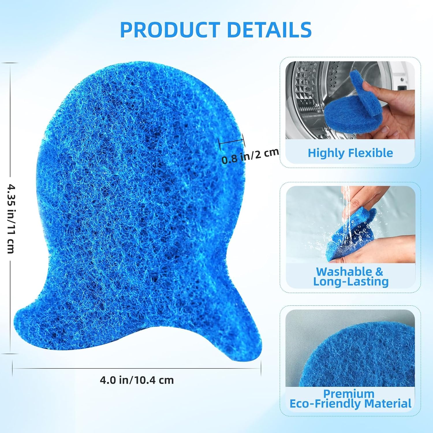 Close-up of flexible washable pet hair remover