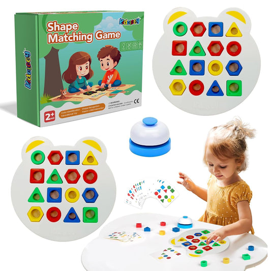 Shape Matching Educational Game Toy | Color & Shapes Puzzles Learning Games Toy for Kids Ages 1-8