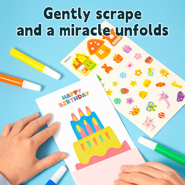 Sale - 50% OFF -DIY Rainbow Scratch Art Kit, Scratches Art for Kids
