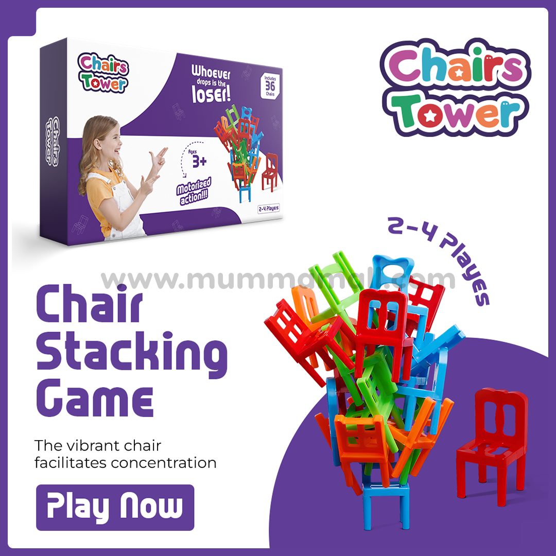 🔥Chairs Stacking Tower Game ||Suspend Family Game😯 36 Pcs Chair💥