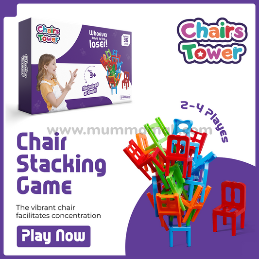📈Trending & Amazing Chair Stacking Special Game for your Kids & Families (36 Pcs)