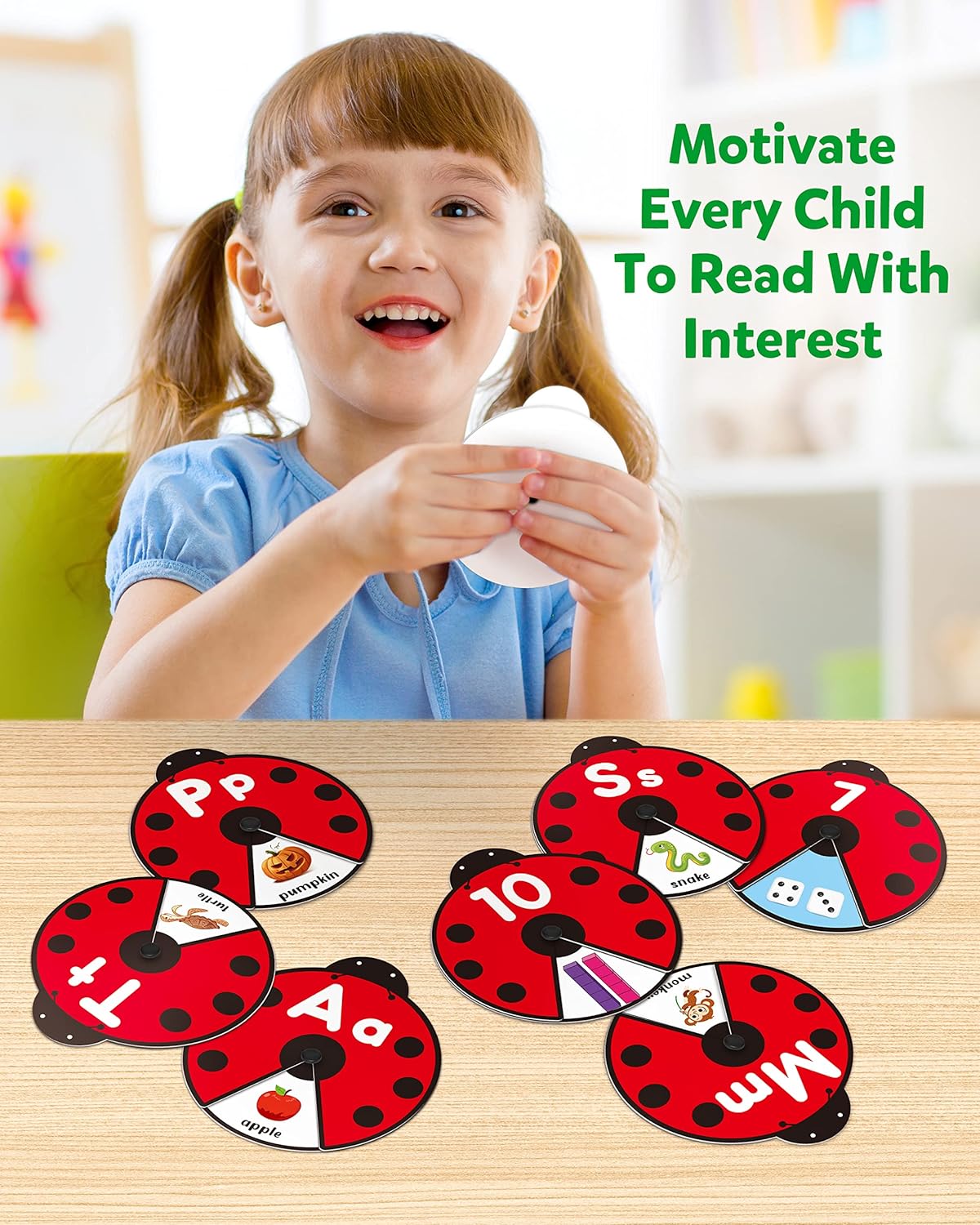 Early Learning Montessori Spinning Flash Cards – ABC 123 Alphabet & Number Toy for Kids (3–5 Years) | Phonics Game, Learn to Read, Speech Therapy & Preschool Educational Gift