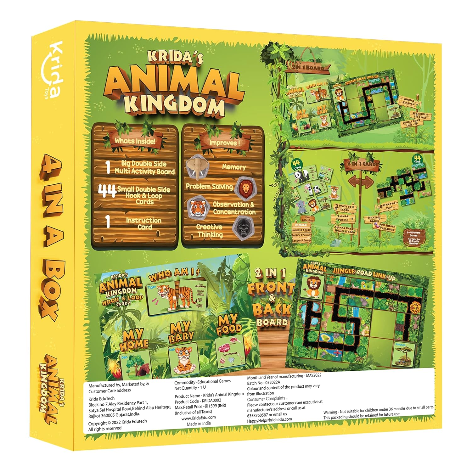 Animal Kingdom Quest: Dual Challenge Board Game