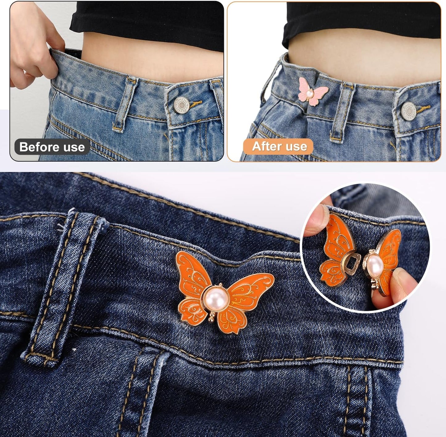 🔥8 Butterfly-Shaped Waist Tightening Straps