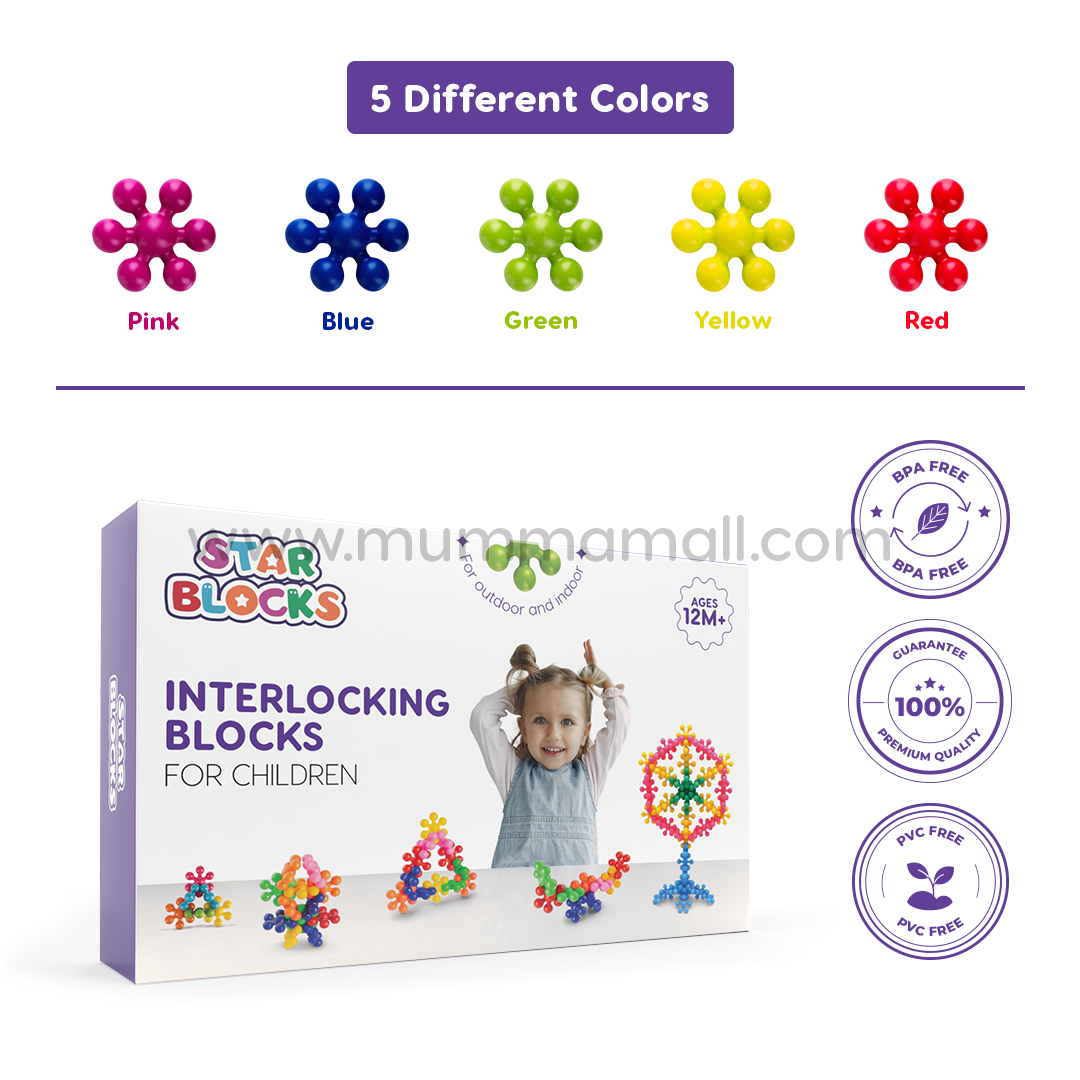 Educational Star Block For Kids Development | 100% Safe Material + FREE 2000+ Pages PDF Worksheet For Kids