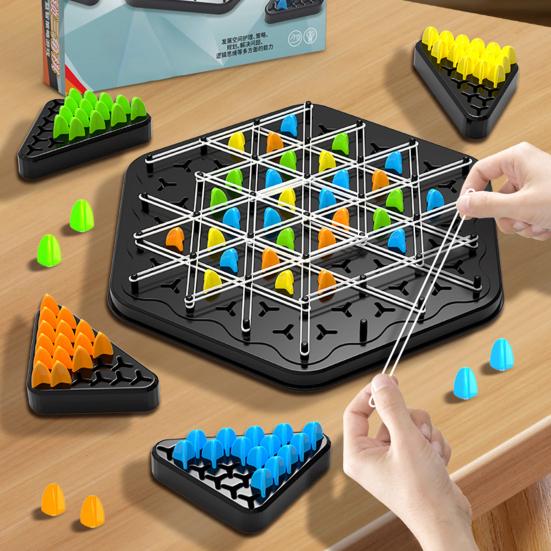 Triangle shape rubber game!! 2-4 player game (NEWLY LAUNCHED) - Boost Cognitive Skills & Fun for Kids and adults