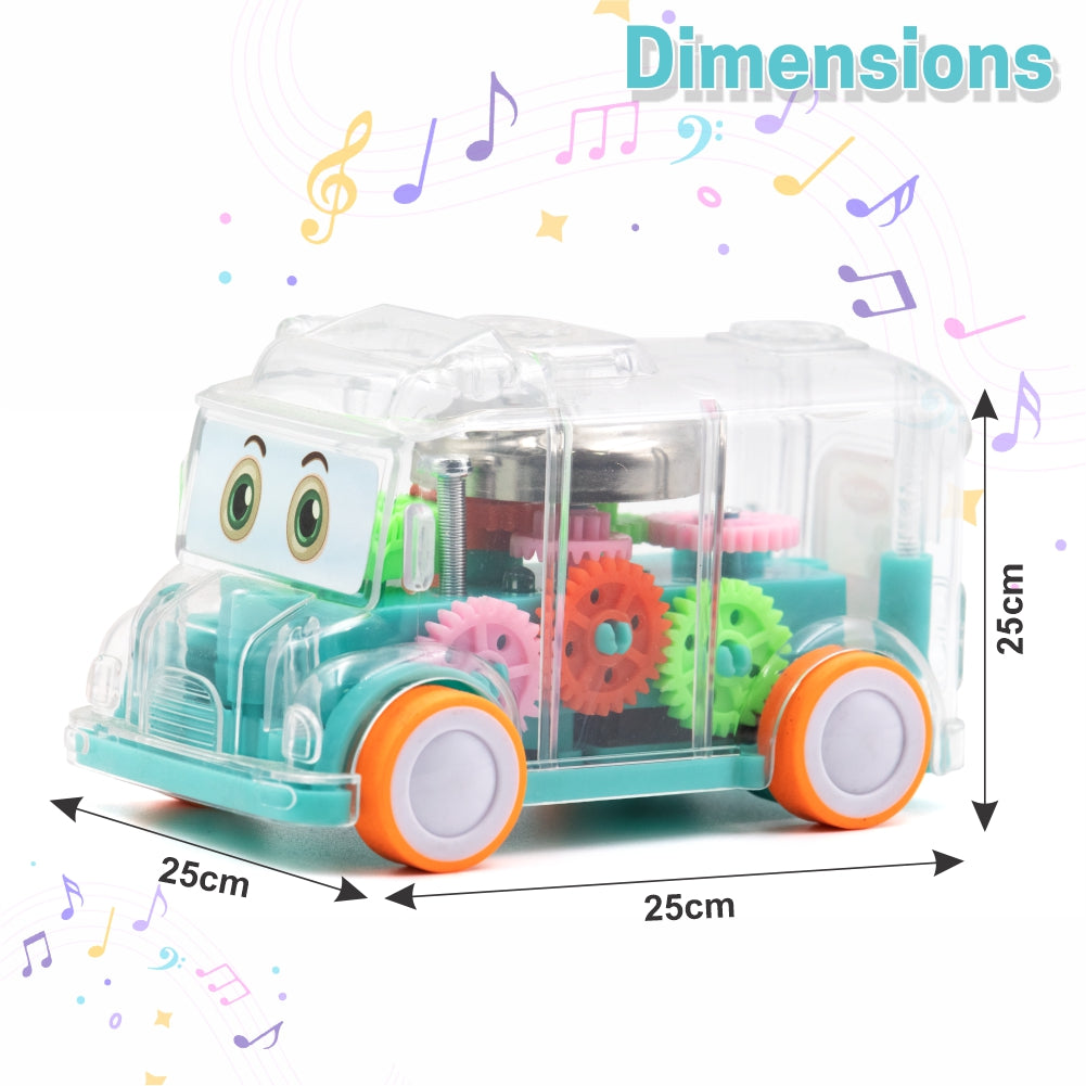 Transparent  Colorful Gear Bus for Kids (BUY 1 GET 1 FREE)