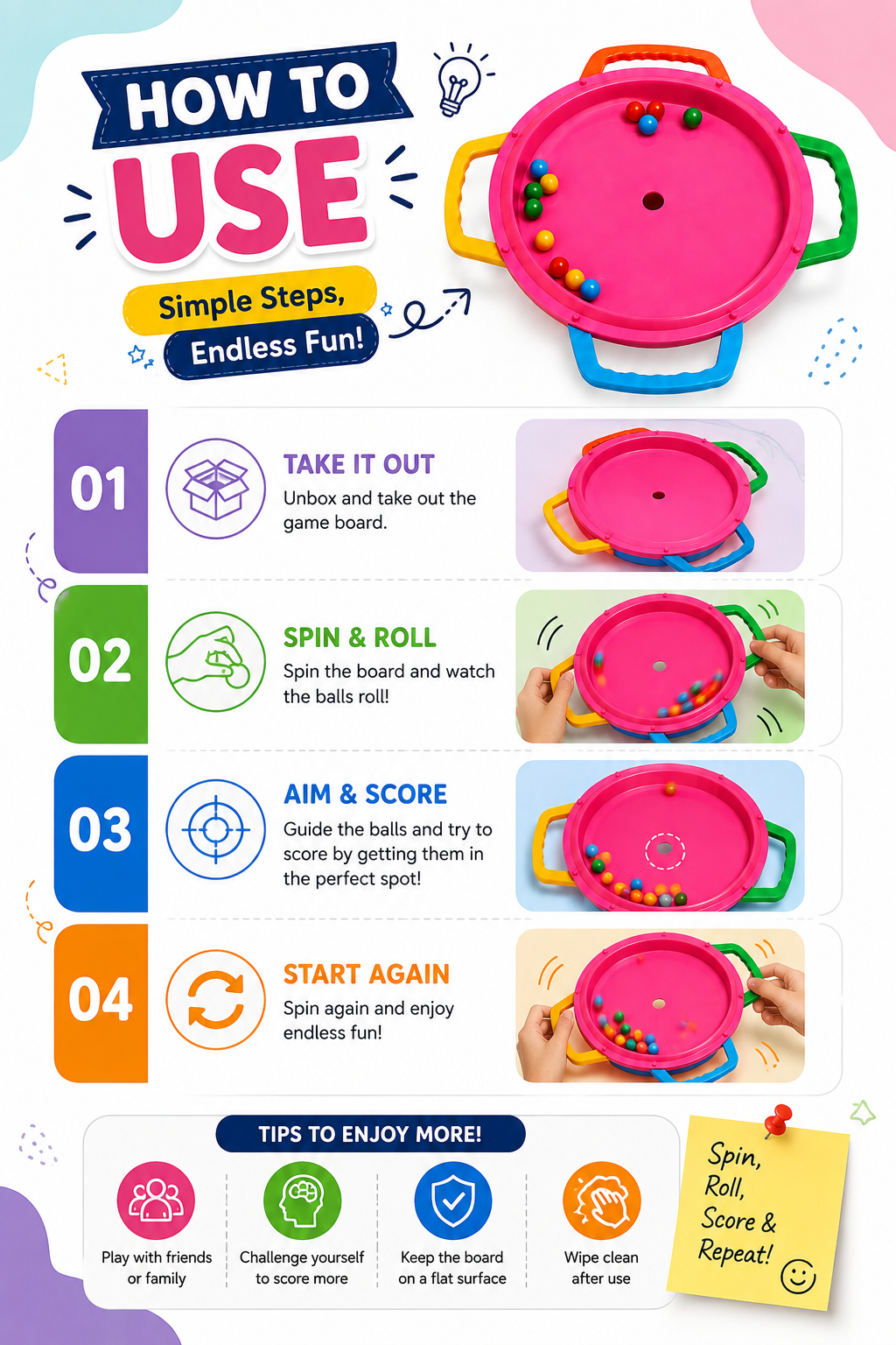 🧠 SpinPlay™ Hand-Eye Coordination Game
