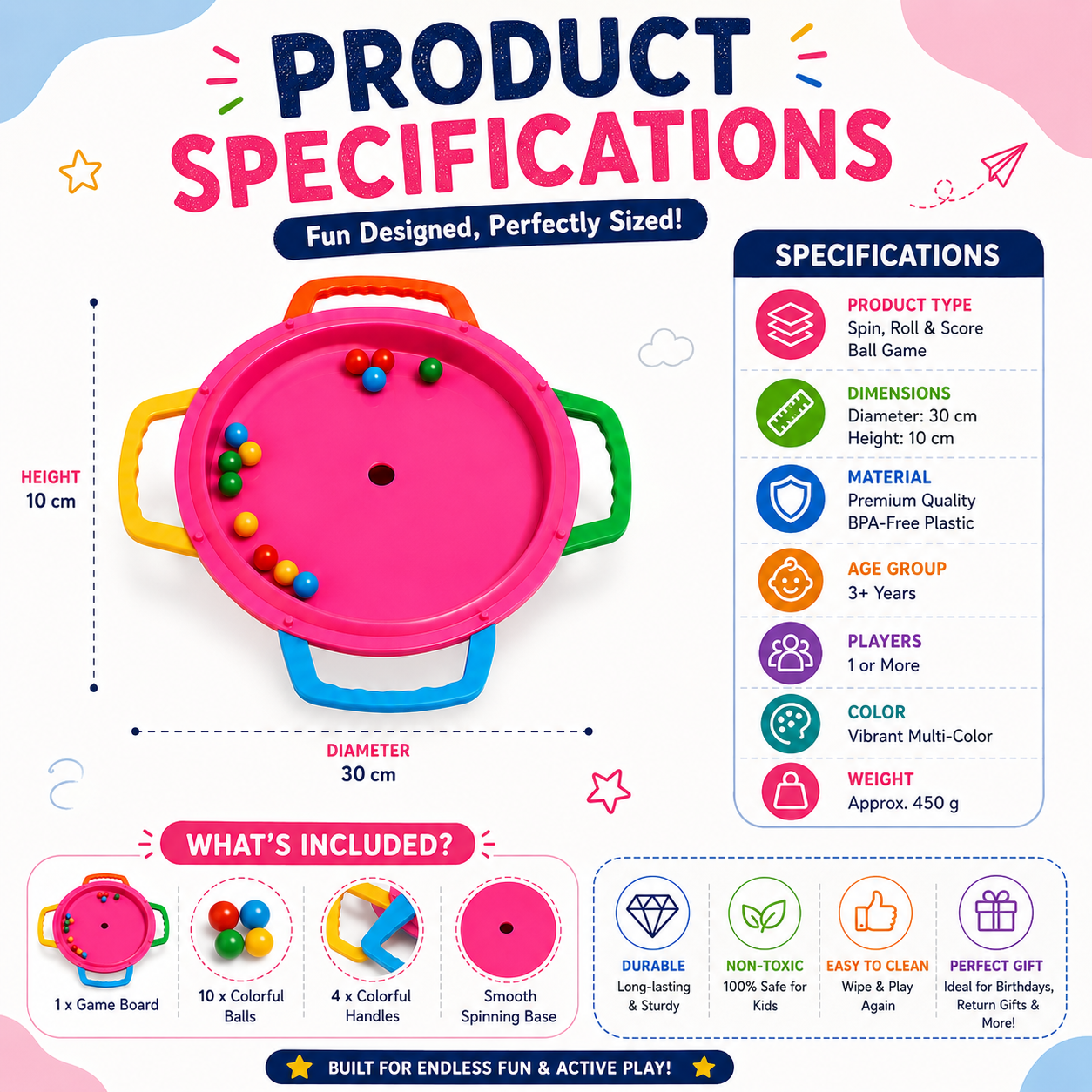 🧠 SpinPlay™ Hand-Eye Coordination Game