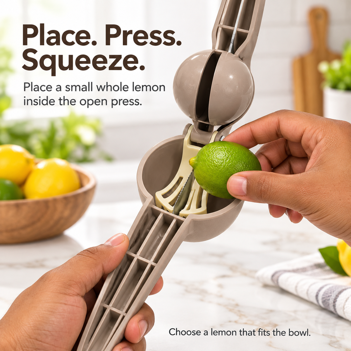 🍋 Zestora – Cut & Squeeze 2-in-1 Lemon Press