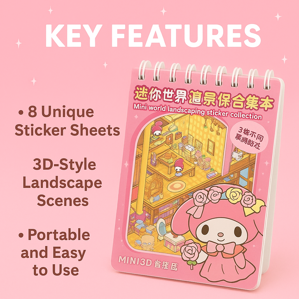 DIY 3D Sanrio Cartoon Stickers – Fun Craft Kit for Kids & Return Gifts (Pack of 4)