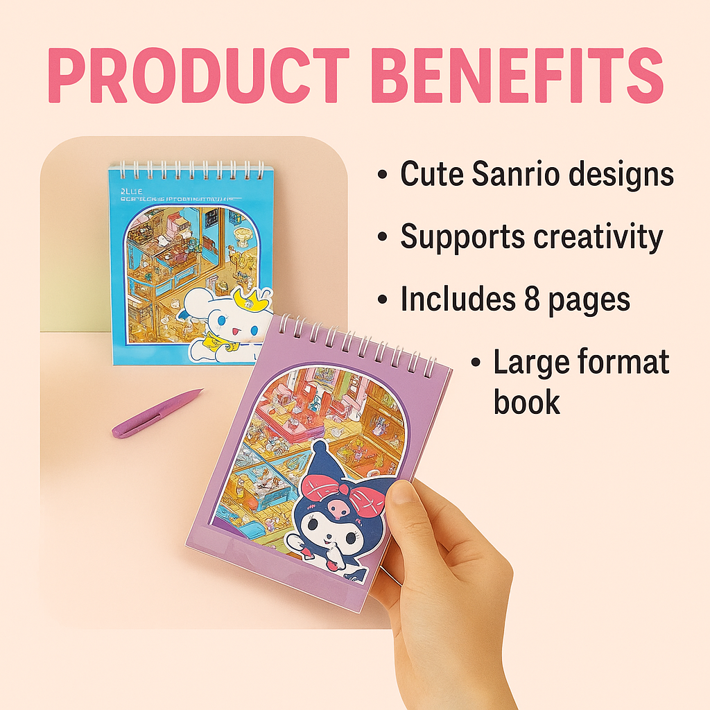 DIY 3D Sanrio Cartoon Stickers – Fun Craft Kit for Kids & Return Gifts (Pack of 4)
