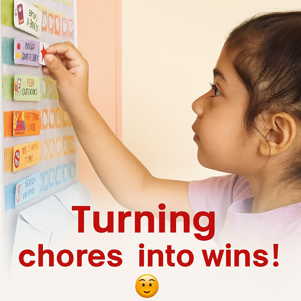 TaskStars™ – Customizable Reward Chart to Build Good Habits & Motivation | Includes 26+ Task Cards, Stars & Reusable Board | Ideal for Kids Aged 3–10 & Parents