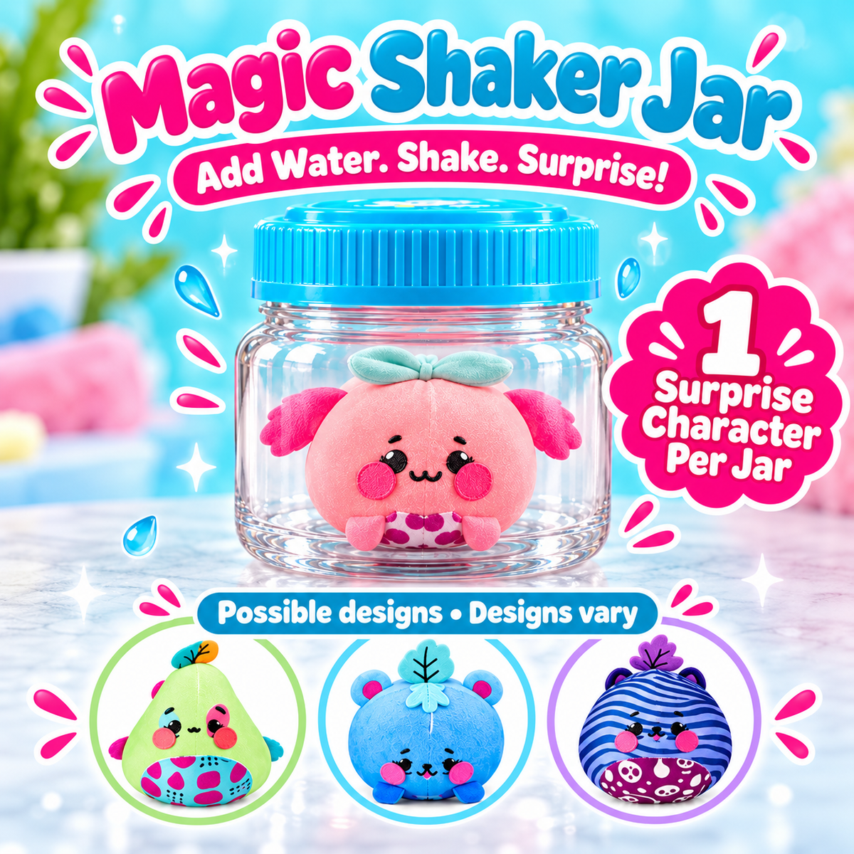 🪄 PeekabooPop™ Magic Surprise Jar 🎁 | Just Add Water 💧, Shake & Reveal ✨