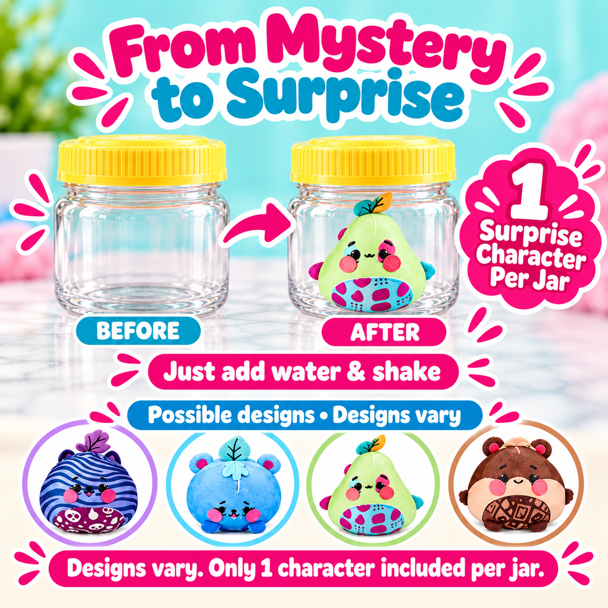 🪄 PeekabooPop™ Magic Surprise Jar 🎁 | Just Add Water 💧, Shake & Reveal ✨