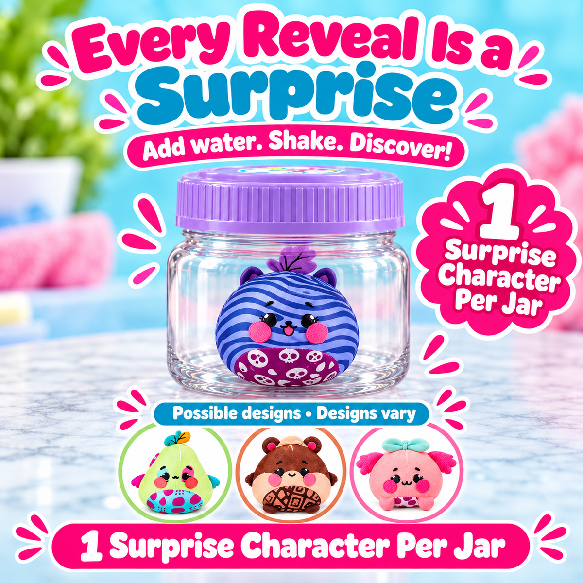 🪄 PeekabooPop™ Magic Surprise Jar 🎁 | Just Add Water 💧, Shake & Reveal ✨