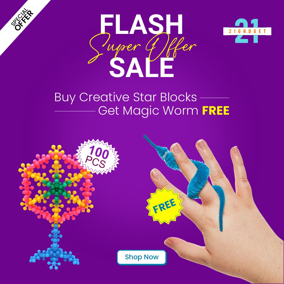 Mumma Mall - Star Block For Kids & FREE Magic Twisty Worm✨