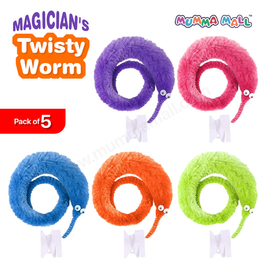 Colorful Crawl Worms for Fun & Entertainment (PACK OF 5)