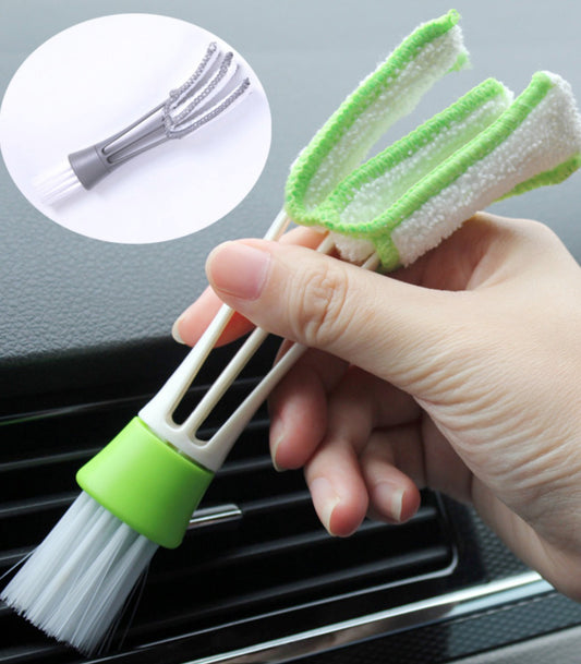 Multipurpose Microfiber Double Sided Cleaning Brush for Car AC, Air Vent, Blinds, Dashboard, Computer Keyboard & Laptop Cleaner (BUY 1 GET 1 FREE)