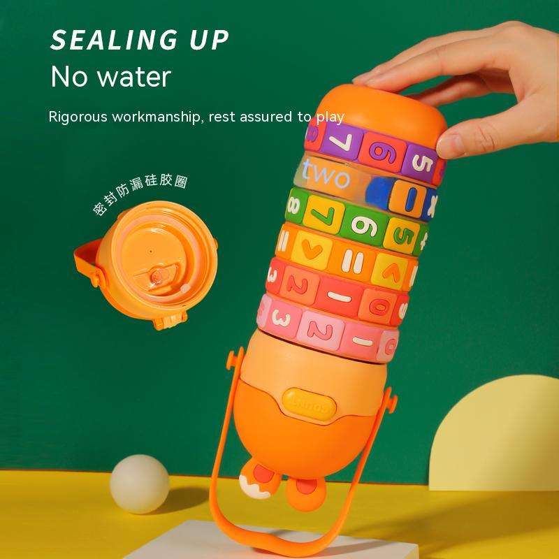 Kids Math Puzzle Water Bottle – Interactive Educational Toy with Rotating Number Rings, Screen-Free Learning & Portable Gift