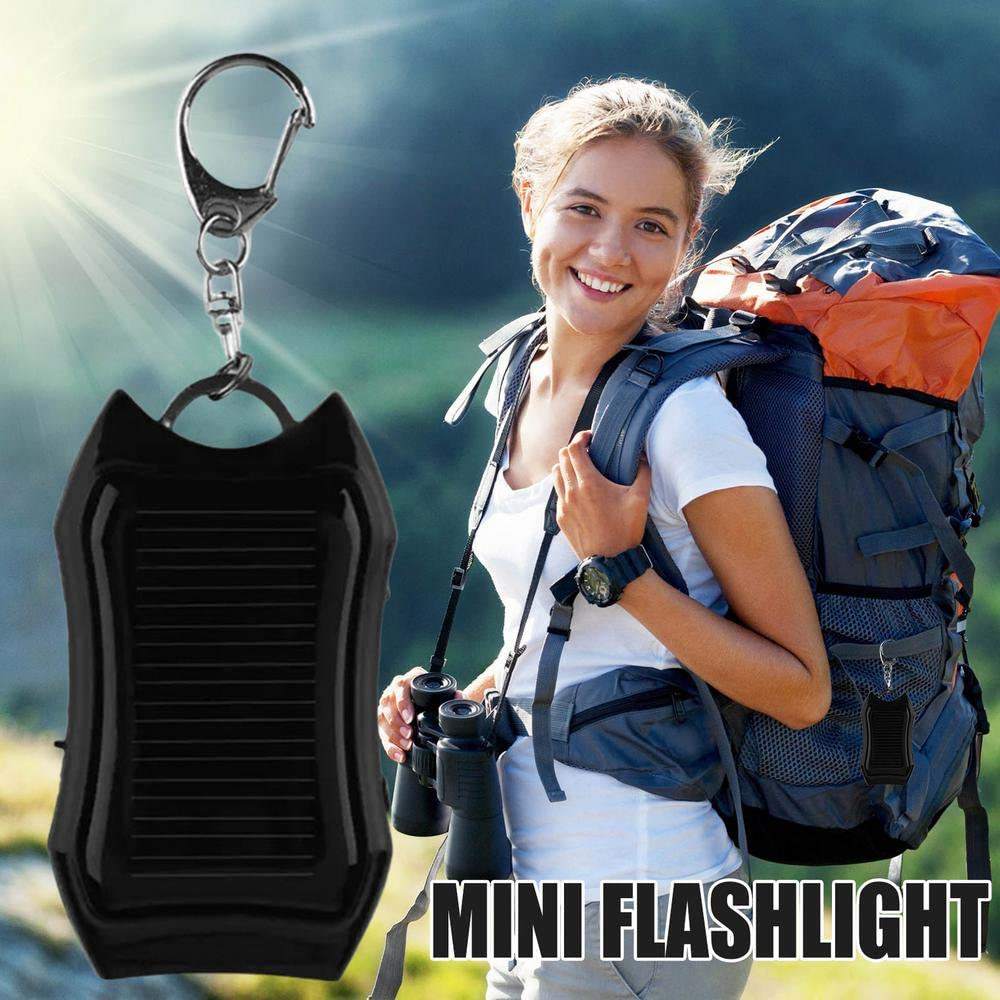 Solar Keychain Flashlight Solar Charger Mobile Power Supply Energy Saving Charger/Battery Power Bank for Cellphone