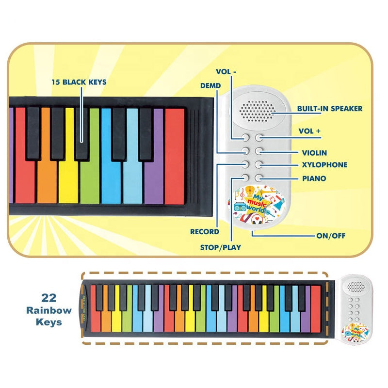37 Keys Rainbow Color Unbreakable Piano