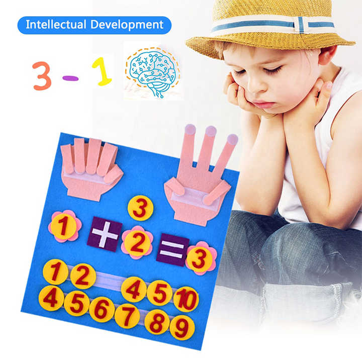 Educational Finger Counting Math Felt Board – Interactive Number Learning & Counting Toy for kids (Ages 3+)