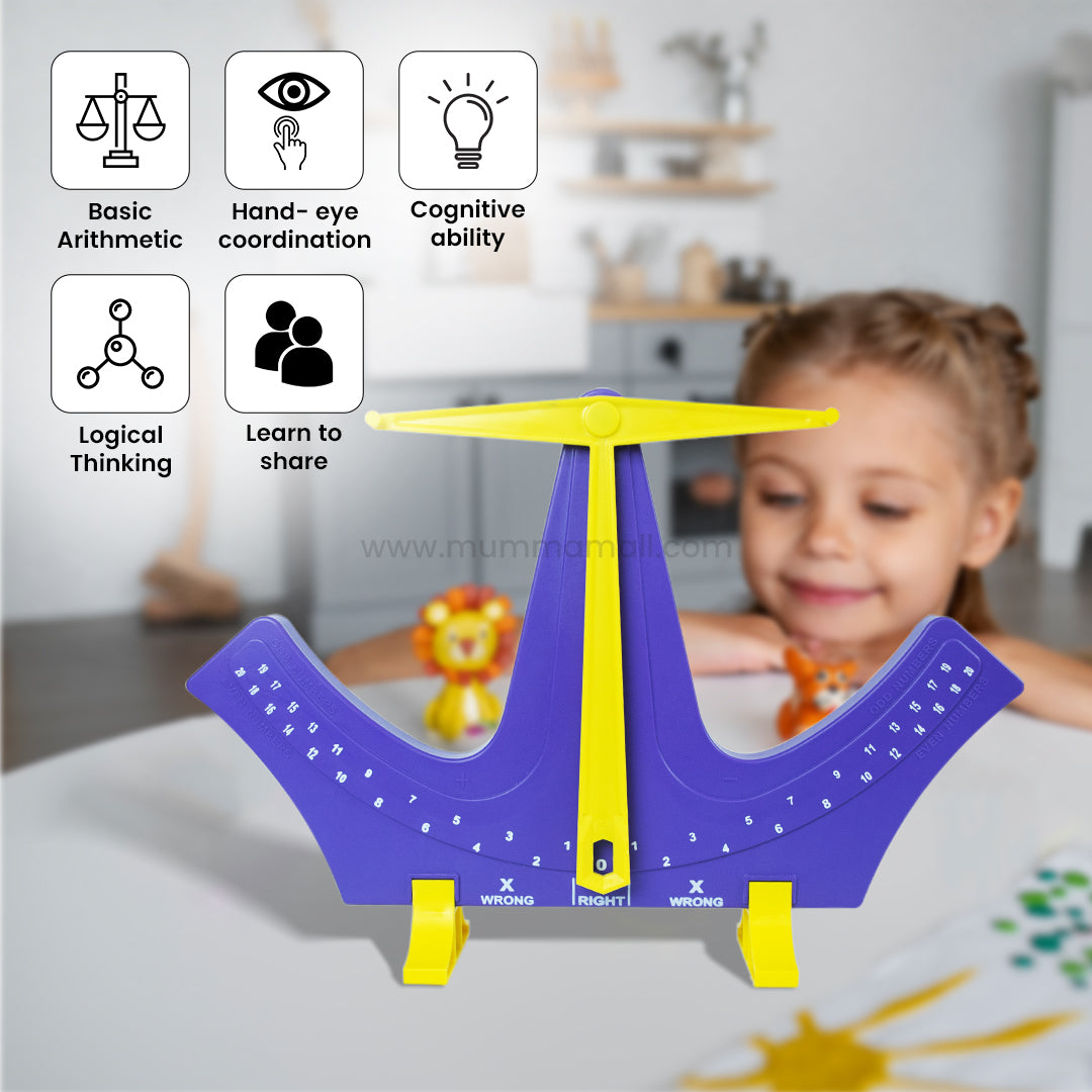 Educational Swinging Scale Toy for Kids - Alphabets, Numbers, Colors, Shapes & Early Brain Development Learning Toy