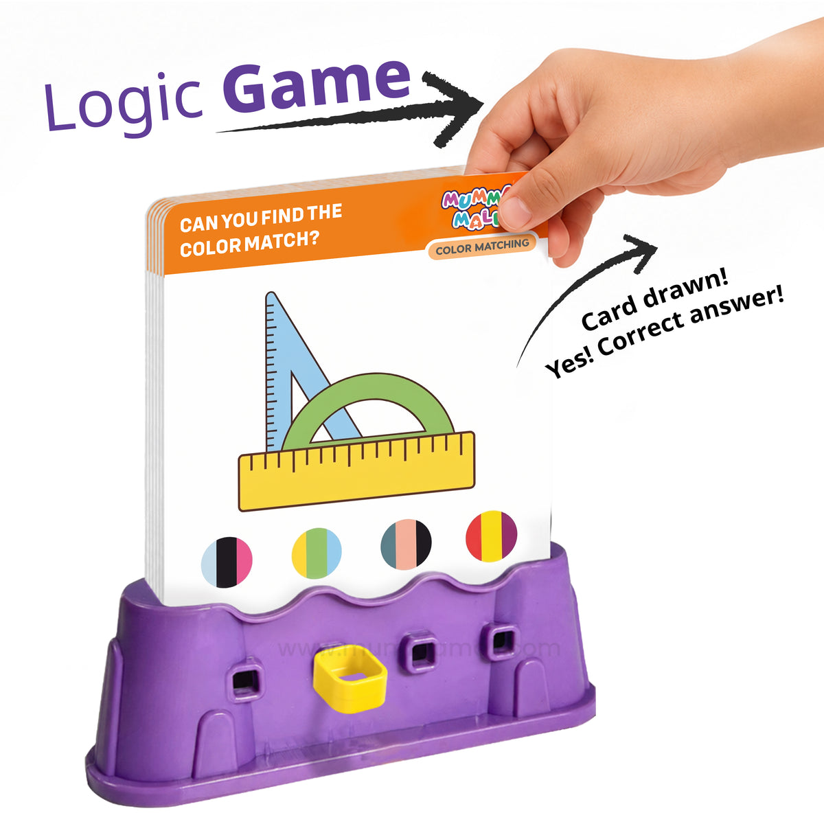 🔑 Little Detective – Find the Match & Unlock the Answer | Kids’ Logic Game with 72 Challenge Cards + 1 Key +  Stand - 1