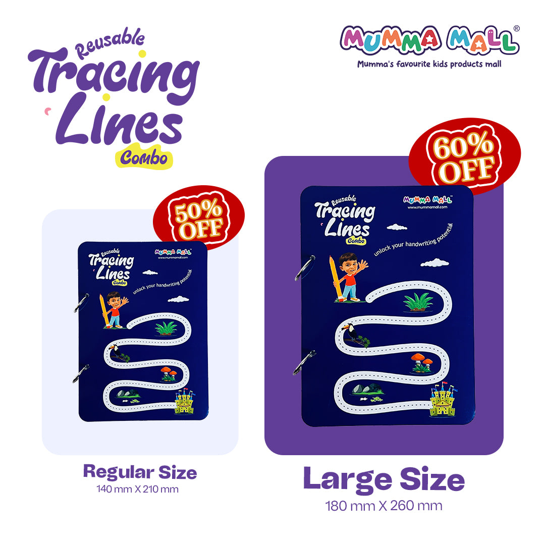 68 Pages Reusable Tracing Line book to improve HAND WRITING For 2+ Years kids + (FREE Learning 2000+ pages PDF worksheet for kids📚 )