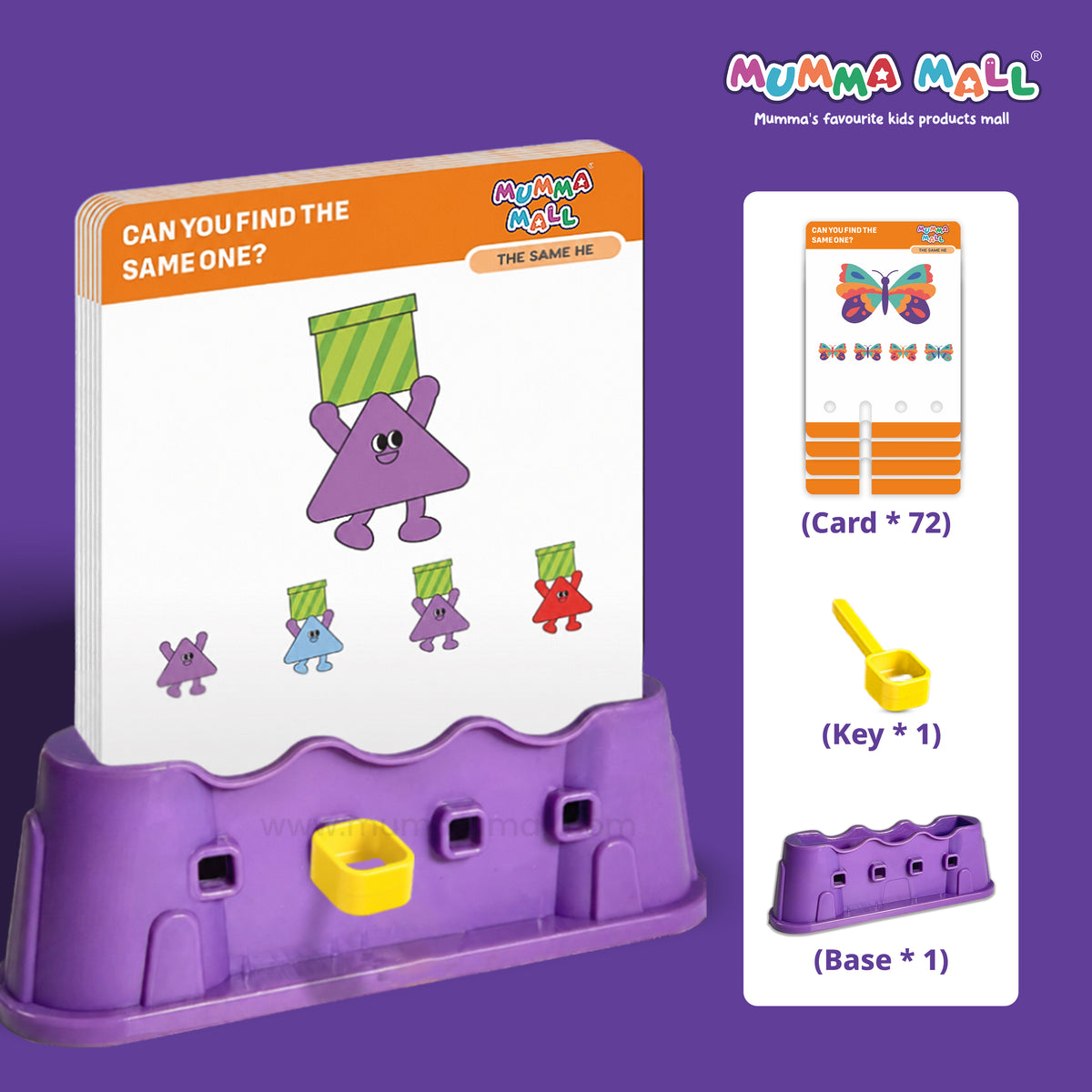 🔑 Little Detective – Find the Match & Unlock the Answer | Kids’ Logic Game with 72 Challenge Cards + 1 Key +  Stand - 1