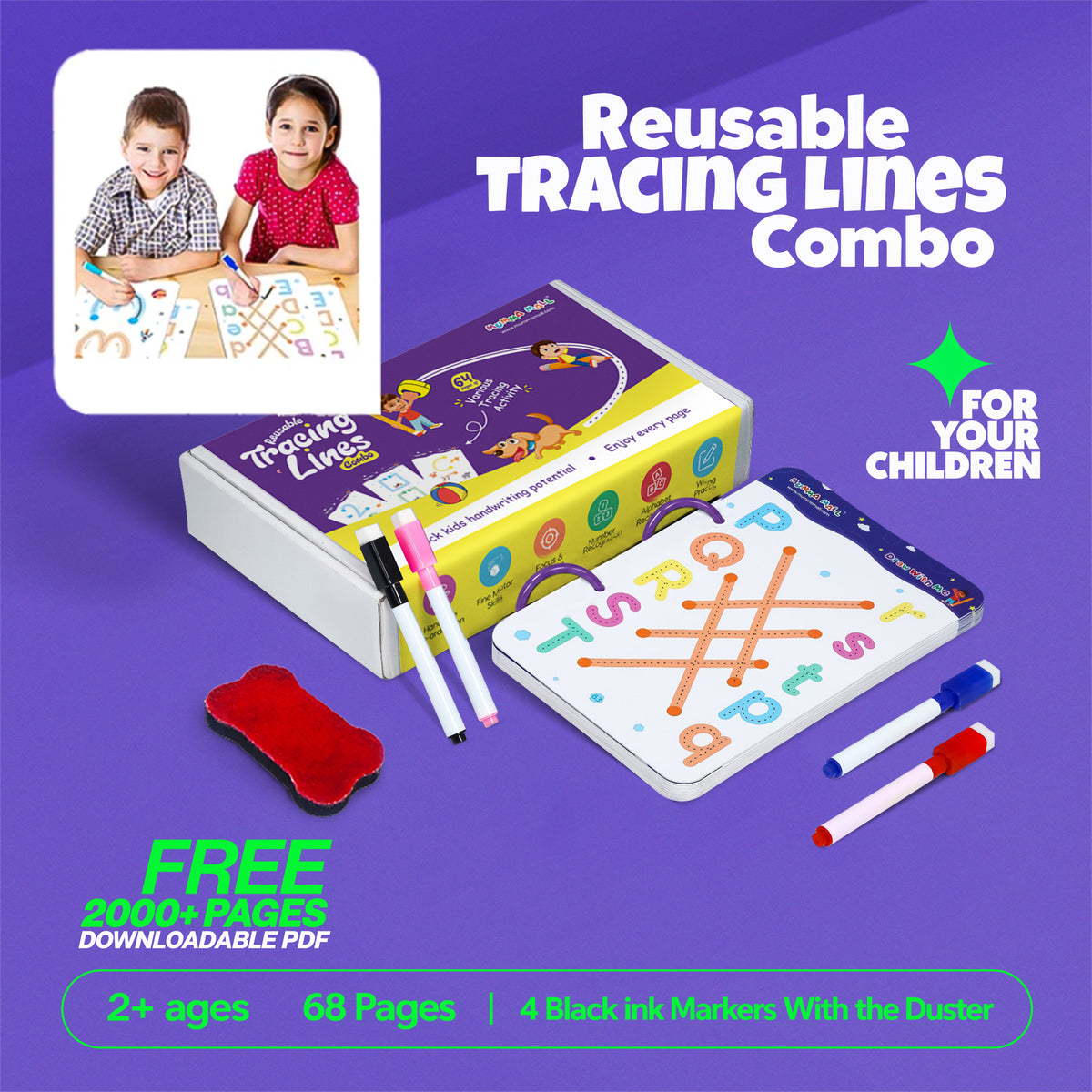 Mumma mall -Handwriting Mastery Kit – Screen-Free Preschool & Early Childhood Education Set for Handwriting Improvement - FREE 2000+ pages Learning PDF