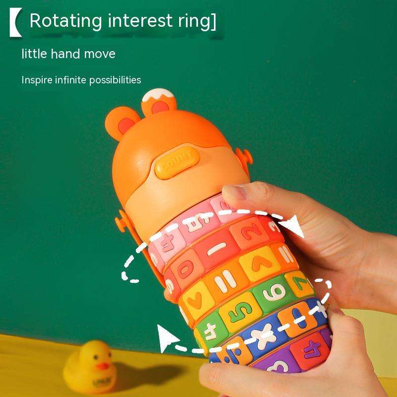 Kids Math Puzzle Water Bottle – Interactive Educational Toy with Rotating Number Rings, Screen-Free Learning & Portable Gift
