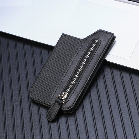 UrbanEdge Men’s Smart Slim Wallet with Zipper Pocket, Card Holder & Mobile Stand