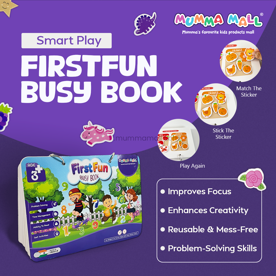 First Fun Learning Roku First Fun Busy Book – Screen-Free Educational Activity Book for Kids A ...