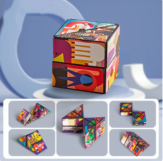 3D Changeable Magic Cubes for Kids & Adults (PACK OF 3)