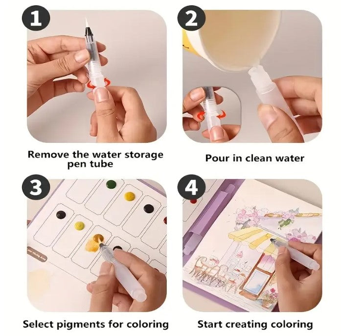 Reusable Magic Water Coloring Book – Butterfly Theme | Mess-Free, Travel-Friendly, A4, 12–16 Reusable Pages