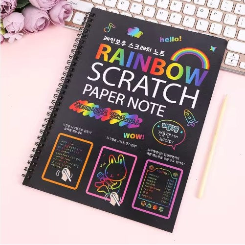 Rainbow Scratch Art Notebook – Fun DIY Drawing Pad for Kids (BUY 1 GET 1 FREE)