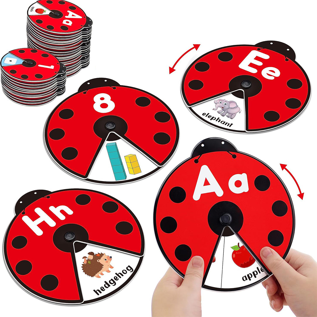 Early Learning Montessori Spinning Flash Cards – ABC 123 Alphabet & Number Toy for Kids (3–5 Years) | Phonics Game, Learn to Read, Speech Therapy & Preschool Educational Gift