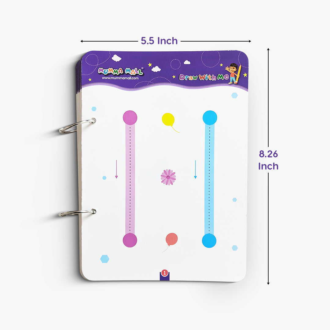 64 Pages Reusable Tracing Line book to improve HAND WRITING For 2+ Years kids + (FREE Learning 2000+ pages PDF worksheet for kids📚 )