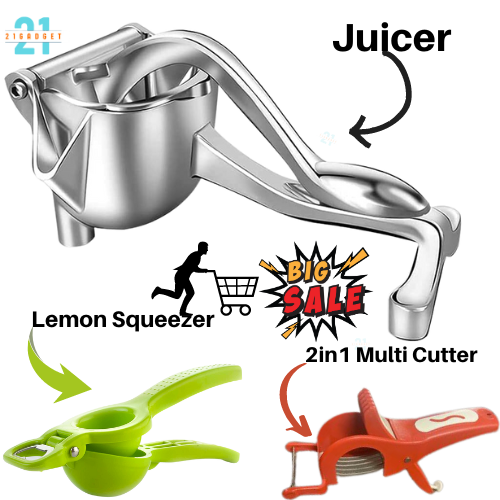 🔥50% OFF ✨Fruit Press Juicer With Free Lemon Squeezer & 2in1 Multi Cutter🔴(Buy 1 Get 2 FREE)🤩