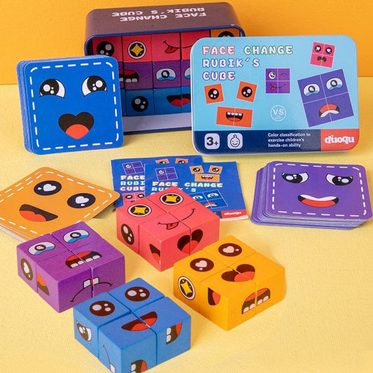Face Change Rubiks Cube Wooden