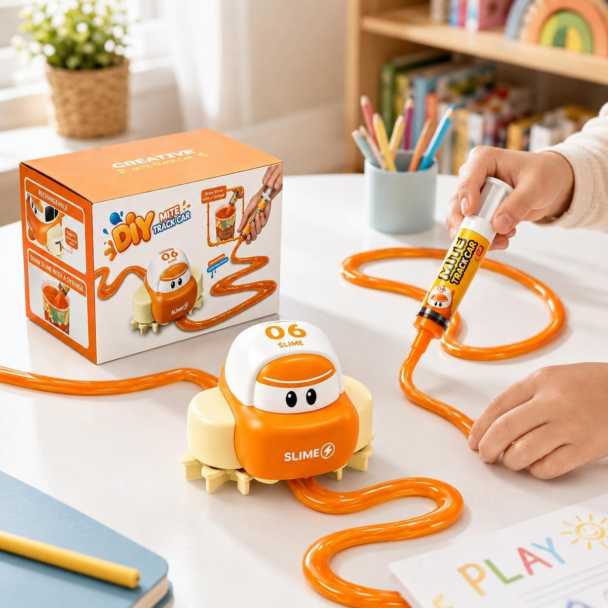 Magic Slime Track Car — Draw-Your-Own-Track Kit