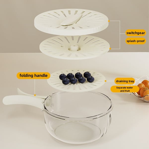 Multifunctional Draining Bowl with foldable handle + FREE Cutest bird Lemon Squeezer