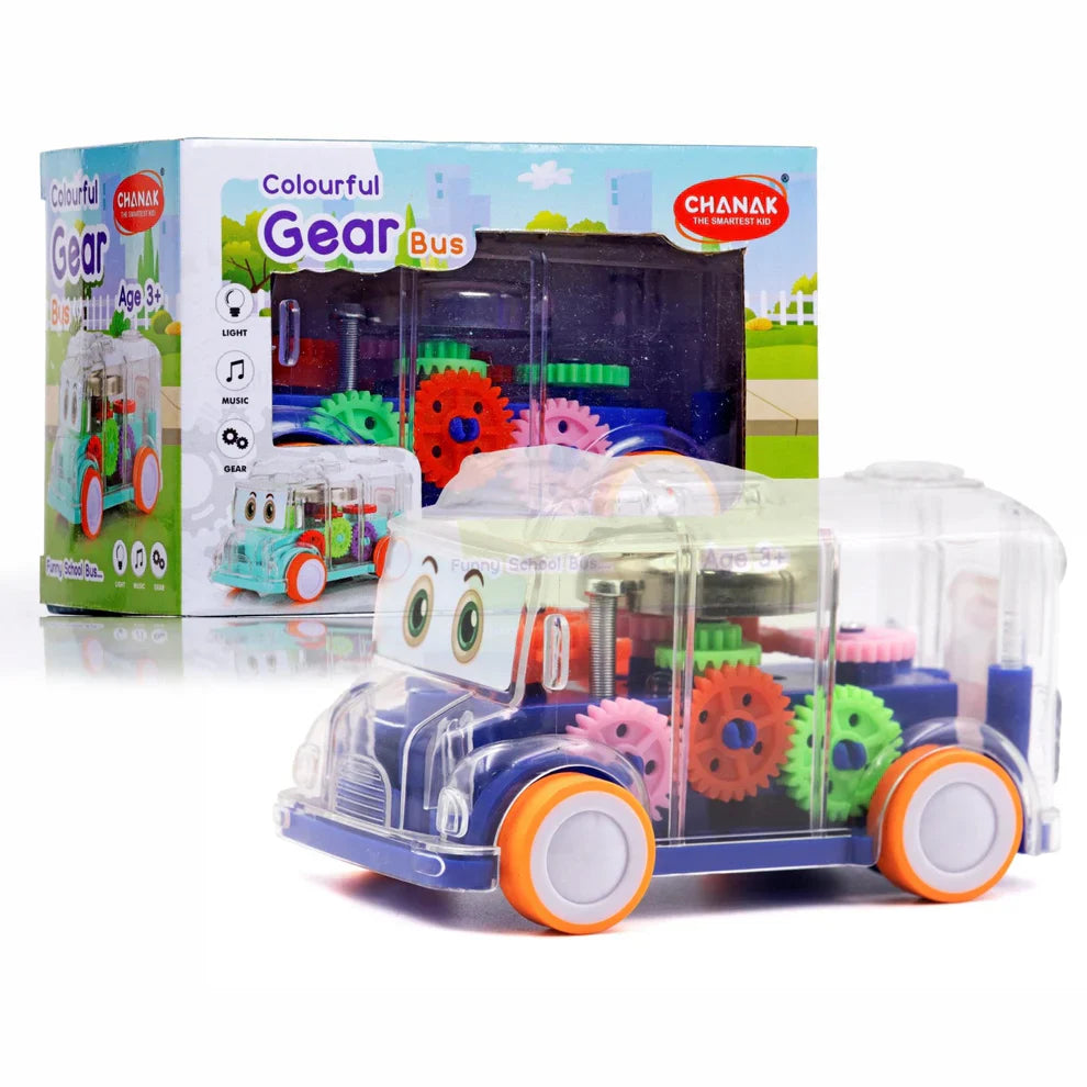 Transparent  Colorful Gear Bus for Kids (BUY 1 GET 1 FREE)