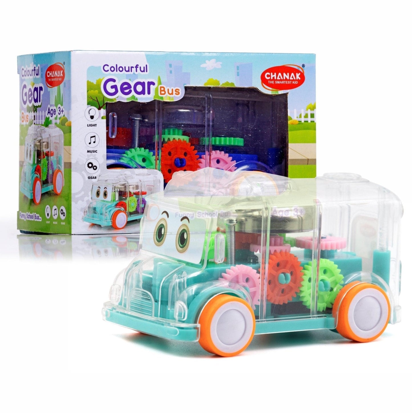 Transparent  Colorful Gear Bus for Kids (BUY 1 GET 1 FREE)