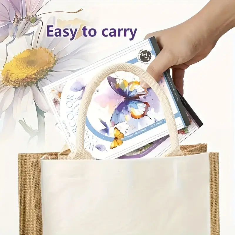 Reusable Magic Water Coloring Book – Butterfly Theme | Mess-Free, Travel-Friendly, A4, 12–16 Reusable Pages