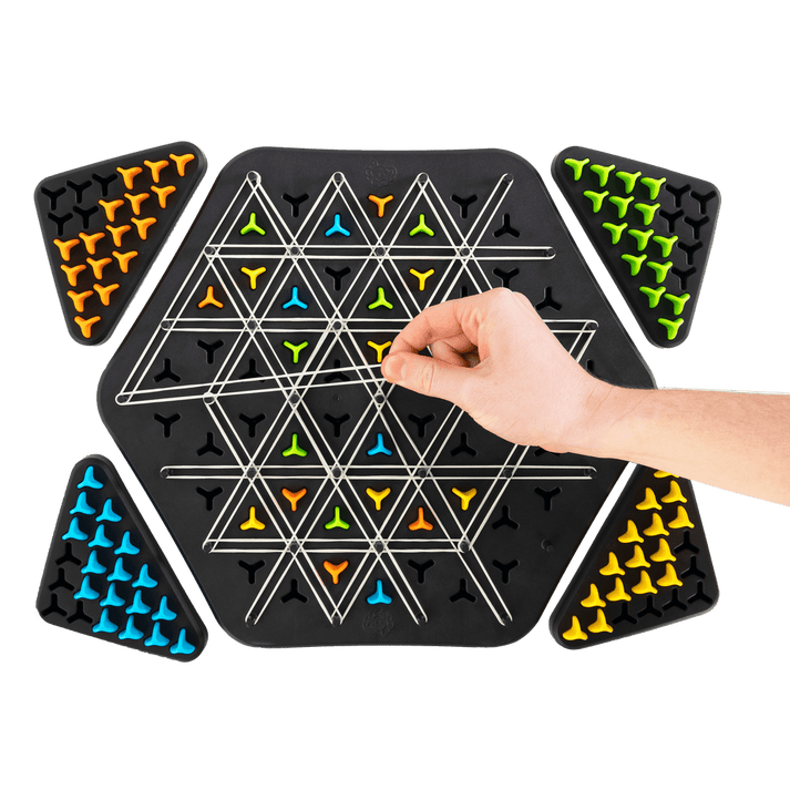 Triangle shape rubber game!! 2-4 player game (NEWLY LAUNCHED) - Boost Cognitive Skills & Fun for Kids and adults