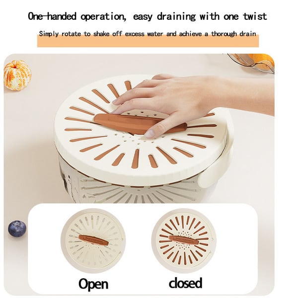 Multifunctional Draining Bowl with foldable handle + FREE Cutest bird Lemon Squeezer